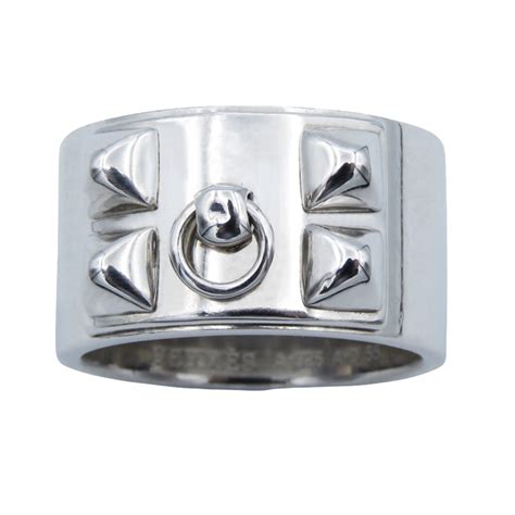 Hermès Collier De Chien Bague en argent sterling 